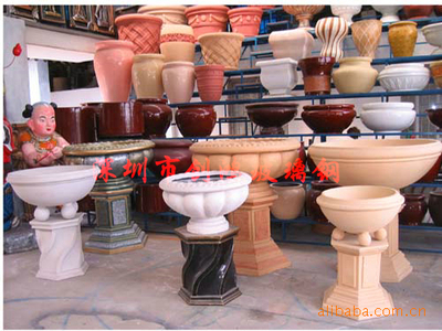 供應玻璃鋼花盆花器、歐式花盆、工藝花盆與多功能茶臺 融合藝術與實用的家居精品